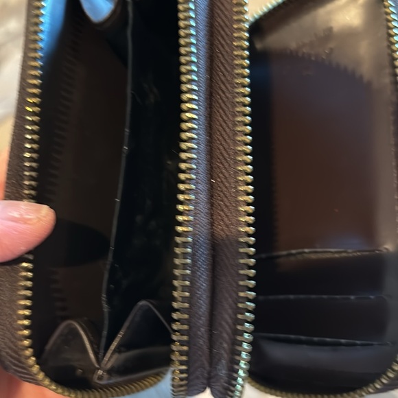 Louis Vuitton Bordeaux Vernis Patent Leather Monogram doublezip small wallet EUC - Picture 9 of 12